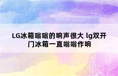 LG冰箱嗡嗡的响声很大 lg双开门冰箱一直嗡嗡作响